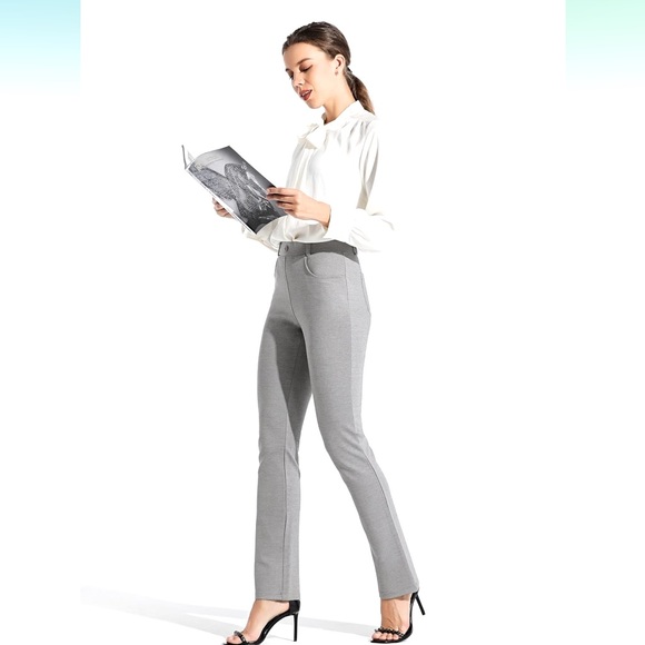 NWT Willit Yoga Dress Slacks Straight Leg 4 Pockets Belt Loops, Size XXL Petite - Picture 3 of 12